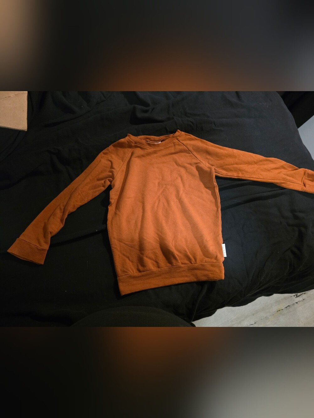 Zack & Zoey Kids Crewneck Sweater in Rust Orange